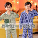 Disney boy pajamas summer long-sleeved boy medium-sized children cartoon dinosaur spring and summer air conditioning home clothes children's suit thin 1049 Red Sea Treasure + 1051 Red Ultraman 16 sizes [height 140-150]