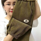 
Han Qiumeng plus velvet without velvet Chenille pants for women in autumn and winter harem pants loose and slim Martin pants high waist strip fleece trousers 9922# Yao Black [added velvet] Thickened S Recommended 90Jin [Jin equals 0.5 kg]