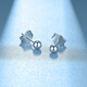 ZLF (ZLF) PT950 platinum earrings for women, platinum versatile glossy round bead earrings to support ears 1.27g