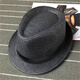 KAROND new small top hat men's spring and summer white sun protection large brim beach hat men's and women's British jazz autumn and winter sun hat straw hat pure white adult size 58CM