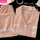 
Modal spring and autumn pajamas for women, long-sleeved pure cotton new pink sweet girl summer loose large-size home clothing 9905 pink [breastless pad] M [Suggested to wear weight 80-100 Jin [Jin equals 0.5 kg]]