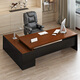 Han and Tang Shuangsheng manager's office desk combination boss desk desk executive desk simple modern light luxury classic walnut total length 140 + table width 60 (regular style) installation included