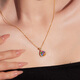 Yi Cai Cai Bao Necklace Women's 18k Gold Sapphire Pendant Gift for Girlfriend and Wife Birthday Gift Birthday Gift for Girlfriend 1 Carat Pendant (Including 18k Gold Chain)/Pre-sale