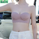 Efei Lindo La Beauty Underwear Women's Summer Strapless Strapless Gathering Breasts Anti-Sagging Japanese Glossy Bra Champagne Color Simple Fashion Single Piece 34/75B
