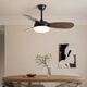 Wetter Schaufel moderne einfache Kinderzimmer kleiner Lüfter Licht Imitation Holz Getreide Home Schlafzimmer Esszimmer Deckenlüfter Lichtfrequenzumwandlung Stille Lüfter Licht Frequenzumwandlung 42-684a Weißholzblattboom Volles Spektrum + Lichtumwandlung Fernbedienung Fernsteuerung
