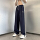 Du Xiaoxian three stripes casual pants men's summer fashion brand trendy loose sportswear style trousers handsome drawstring leggings navy blue L recommended 110-130Jin Jin equals 0.5 kg