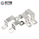 Guwanji 304 stainless steel clamp square card square tube buckle riding card square type hoop several words right angle bracket U-shaped pipe clamp M25x25 2 pieces 304 material