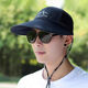 Sunshine Summer Sun Protection Hat Men's Korean Style Trendy Versatile Breathable Sun Hat Outdoor Cycling Men's Mountaineering Fishing Sun Hat Navy Blue (Large Brim Upgraded Version)