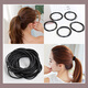UPLUS rubber band headband four strands high elastic hair band hair band rubber band hair rubber band black 20 pcs
