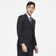 
YOUNGOR (YOUNGOR) men's 630A two-piece single-breasted standard version business suit pure wool thick warm black M 170/92A