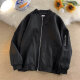 Einfachheit American Street Retro Baseball Uniform Männer Frühling und Herbst Neue Nischendesign Trendy Marke Loose Bomber Jacket Letaotao-7374 Gray L.