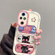 Mysterious Choice convient à Honor 200pro Mobile Phone Case Honor 50 Cartoon Ins Wind Star Eye Cat Honor 30 Anti-Fall Honor 20 Full-inclusion Honor 90GT Silicone Honor 100 Mobile Phone Case Round Pier Shell - White - BS3893 Black Cat + A1948 Rose Red Honor 50