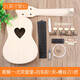 Assemble Ukulele DIY kleine Gitarre handgefertigtes hausgemachtes Materialpaket mit handgemaltem Holzgraffiti 10-Ton-Daumenklavier (ohne Pigmentstift)