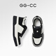 GG-CC [Phantom of Starlight] Nouveau automne Fashion Fashion Shoes semelles véritables Chaussures décontractées en cuir pour femmes G24x9712 Black 36