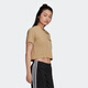 Adidas (adidas) Clover Women's Summer New Sportswear Running Breathable Comfortable Casual Short Sleeve T-shirt H15829 Light Khaki/Short T-shirt S