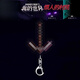 Benfox Minecraft Pendant Complete Set Keychain Undying Totem Enchanted Golden Apple Alloy Pickaxe Sword Yak Minecraft Keychain Complete Set of 12 Pieces Top Accessories Tear-off Film Used High-Definition Printing