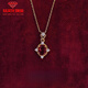 Pigeon Blood Tourmaline Necklace Women's 18K Gold Rouge Ruby Retro Pendant Clavicle Chain Gold and Silver Chain Rouge