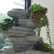 Lisa [chinesischer Innenhof] Balkon Rockerie fließender Wasserbrunnen befeuchtete Feng Shui Rad Fischteich Landschaftsbau Dekoration 5009 Mittellüfterform