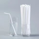 Disposable independent packaging of straws, transparent bent tube, straight tube, plastic straw, milk tea drink, pregnant women, postpartum children, bent tube 5*205mm, independent paper packaging, 100 pieces