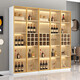 Yunxi home wine cabinet living room wine cabinet household floor-standing sideboard storage cabinet display cabinet simple with tempered glass door wine cabinet light luxury white single door 40*40*200 with light without wine compartment