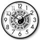 Ziwu Liuzhu Bagua Kreative Wanduhr Traditionelle chinesische Medizin Gesundheit Home Clock Schönheit Salon Spa Club Stille Wanduhr LQXBK677 Schwarzer Nadel schwarzer Rahmen 14 Zoll (Durchmesser 35 cm)