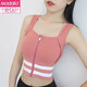 Modal frontal Zipper Running Fitness Beauty Back Sports Sports para mujeres a prueba de shock y anti-sagging getming yoga fijo 826# verde [sugerido 95-110jin [Jin equivale a 0.5 kg]]]