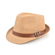 Sumu Bai British top hat men's summer breathable travel vacation beach hat jazz hat outdoor sun protection sun hat sun straw hat khaki regular size
