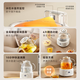 LOTOR small round ton health pot 1.2 liter teapot office kettle constant temperature pot health pot glass multi-function teapot flower teapot D12Q