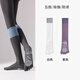 Yalu five-finger yoga socks for women, professional sports non-slip mid-length split-toe Pilates fitness calf socks, 2 pairs (dark gray + purple), one size fits all
