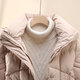 Zimu-Baumwoll- und Leinen Winterkleidung für Frauen koreanische Kurzversion modische und fremde Stil Maillard Kapuze-Baumwollmantel 6628 Khaki XL (Empfohlen 125-135 Jin [Jin ist gleich 0,5 kg])