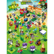 Строительные блоки Timini Vs. Zombie Assembly Bloucts Blustsling Bloorks Farm Battle Maze Set Boys Toys [687+ Простая одежда] Зомби сумасшедший задний двор