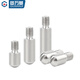 Guwanji 304 stainless steel GB831 single-slotted external thread cylindrical pin headless step screw shaft position pin complete collection 5x10 (M4x5) [5 pieces] round head