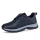 Zuli Jianai Daddy's Old Men's Anti-Slip Soft Sole Leather Waterproof Middle-aged and Elderly Casual Sports Walking Shoes Four Seasons Women's Shoes 9208 Dark Blue Men's Waterproof Leather Model 41