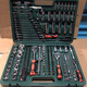 Sailoto Tools 72-Tooth Quick Wrench Socket Combination Tool Box Auto Repair Tool Set 216-piece Socket Wrench