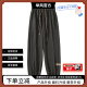 Pantalones casuales impermeables al viento para hombres en invierno Plus Pantalones engrosados ​​en terciopelo para hombres sueltos de gran tamaño, atadas a los pies K1049J más el terciopelo-negro XL [130-150jin [Jin iguala 0.5 kg]]]