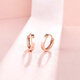 Saturday Fortune (ZLF) 18K gold earrings interlocking series earrings for women rose gold colored gold plain K gold small earrings yellow
