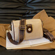 North Bag Textur kleine Tasche Frauen Retro Neue Mode Frauenbeutel lässig Breitband One-Shoulder Crossbody Body Birthday Geschenk für Freundin Beige White