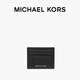 Michael Kors Mk Varick Leather Kurzmännchenkarten Gepäckklamme schwarz 001 ns