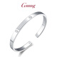 GsunG platinum men's bracelet new model PT950 open solid bracelet simple and elegant platinum card bracelet women's couple model priced by gram, please contact customer service before bidding for gold price