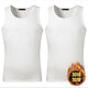 Cexi thermal vest men's underwear vest solid color plus velvet thickened winter vest base sleeveless underwear to keep warm black + dark gray XL - recommended 110-130Jin Jin is equal to about 0.5 kg