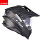 LS2 Carbon Faser Offroad-Zughelm-Motorradhelm Männer und Frauen Motorrad vier Jahreszeiten Anti-Fog Dual Lens MX701 Kohlefaser 6K-dumme Schwarz L (55-56)