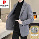 Pierre Cardin 100% wool double-sided woolen coat men's woolen coat suit collar winter short high-end cashmere jacket black 5821-100 wool 175/88A L-120-135Jin Jin equals 0.5 kg