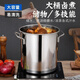 Stainless steel round barrel with lid, large soup pot, commercial soup barrel, thickened household brine barrel, rice oil barrel, large capacity pot for boiling water, thickened and burn-resistant model 30*40, bottom thickness 2.2mm