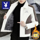 Playboy's popular autumn and winter men's jacket sherpa cardigan jacket for men spring loose warm trendy brand versatile handsome men black autumn and winter L 105-120Jin Jin equals 0.5 kg