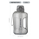 LOCK&LOCK small reservoir large capacity plastic sports water cup outdoor cold water bottle scale handle men and women cup 2.2L gray