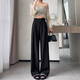 Rote Drachenfly High-End-Anzughose für Frauen im Frühjahr und Frühlingshosen hohe Taille Draped geradlinige Hose plus Samt-Weitbein-Hosen Casual Hosen 6636#ku Wollstil Aprikosen neun-Punkte plus Samt XS [Empfohlen 90jin [Jin gleichen 0,5 kg] unter] unter]