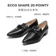 爱步（ECCO）穆勒鞋女 尖头浅口一脚蹬单鞋女 型塑系列21424301001 黑色36