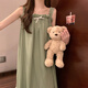 Pajamas Xushansi Femmes Soirée Princess Scolate Sous-pavillon avec pavillons de poitrine en estimation Sweet Girl Style Pyjamas Loose enceinte 9274 Petit animal avec des coussinets de poitrine L 165 ()