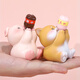 Man Senxin creative cute desktop small ornaments healing soft and cute office unzipping girls' bedroom dormitory decoration gift figures Little white rabbit tons [drink a sip of cute water]