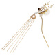 Hairpin Girl Ancient Style Hairpin Hanfu Hair Accessory Tassel Step Shake Hairpin Ancient Costume Headdress Performance Songxue-Gold (Hairpin)